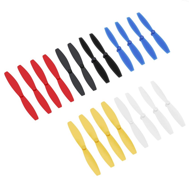 Hanatora 5 Colors Propellers Props Combo for Parrot Minidrone Mambo FPV/FLY/Mission,Swing,Rolling Spider,Airborne Cargo/Night,Hydrofoil Drone,5 Set(Colors: Blue/Red/White/Black/Yellow) - Image 1